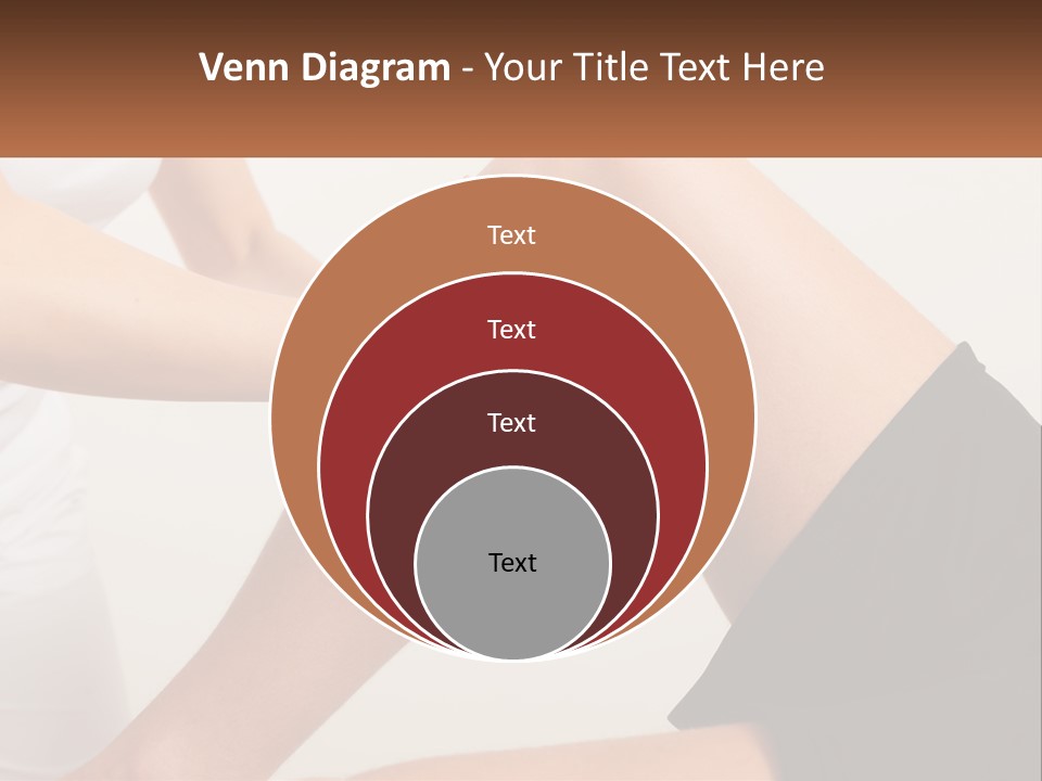 A Woman Is Touching Her Knee With Her Hand PowerPoint Template