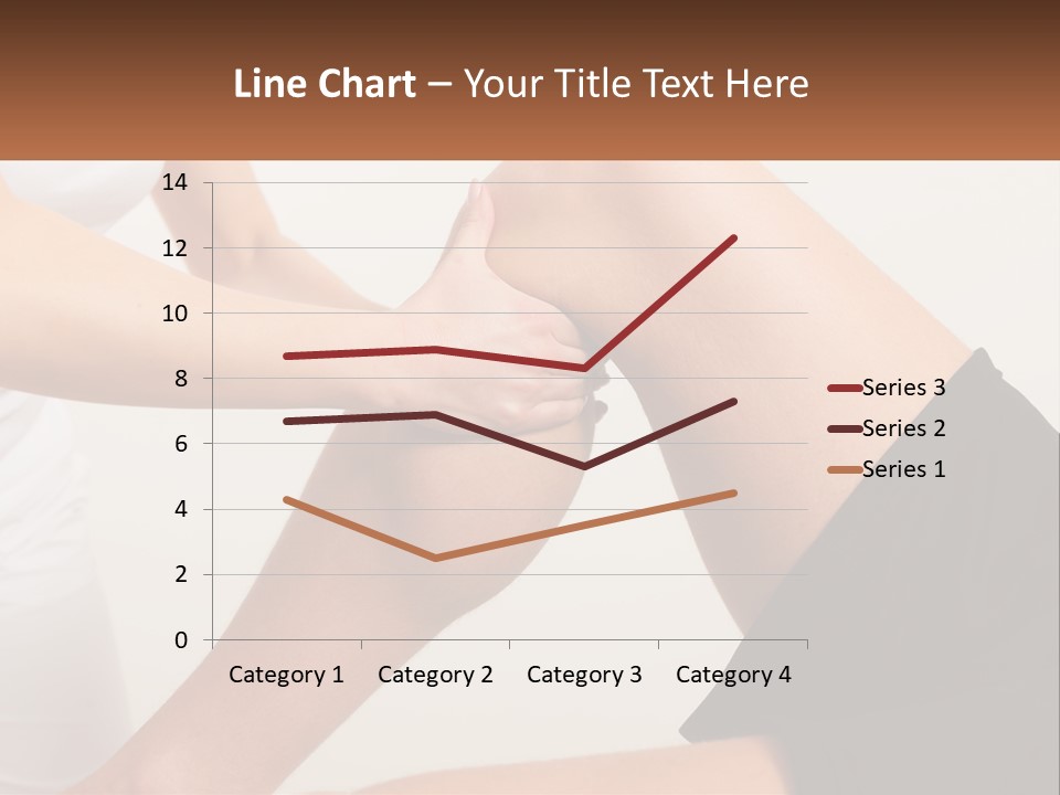 A Woman Is Touching Her Knee With Her Hand PowerPoint Template
