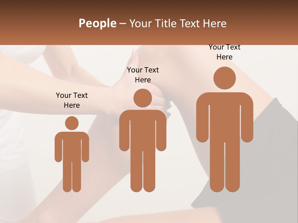 A Woman Is Touching Her Knee With Her Hand PowerPoint Template