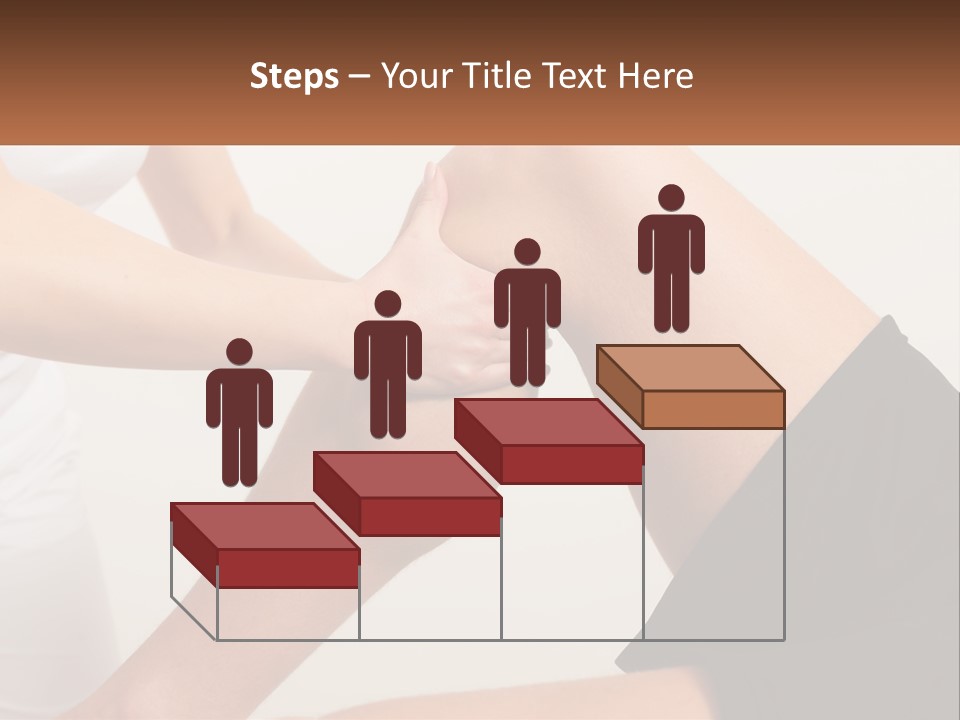 A Woman Is Touching Her Knee With Her Hand PowerPoint Template