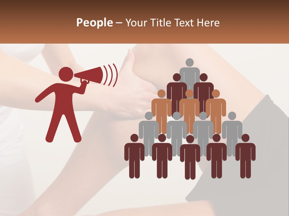 A Woman Is Touching Her Knee With Her Hand PowerPoint Template