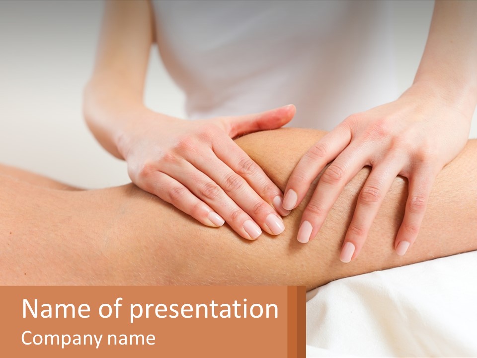 A Woman Getting A Massage On Her Back PowerPoint Template