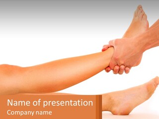 A Woman's Legs With A White Background PowerPoint Template