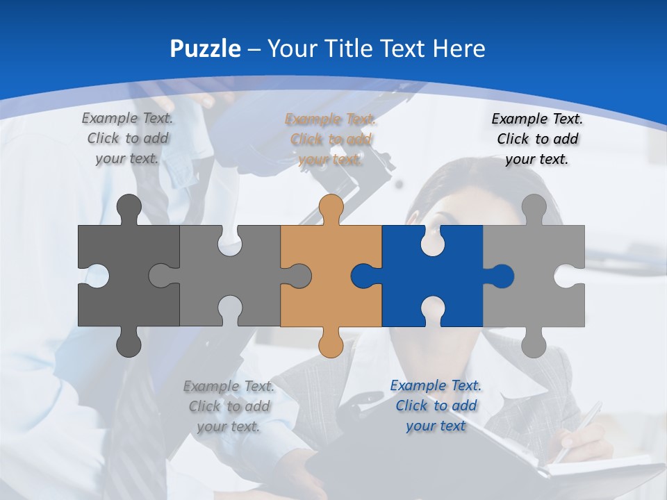 A Man Sitting In A Blue Chair Next To A Woman PowerPoint Template