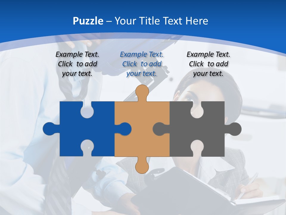 A Man Sitting In A Blue Chair Next To A Woman PowerPoint Template