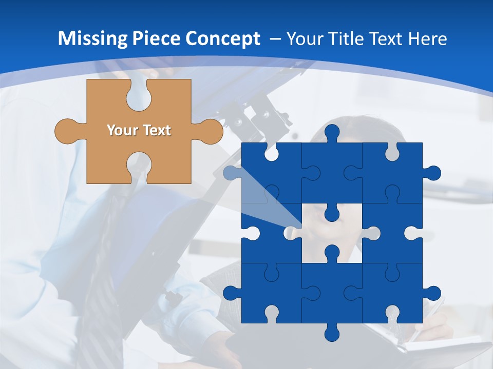 A Man Sitting In A Blue Chair Next To A Woman PowerPoint Template