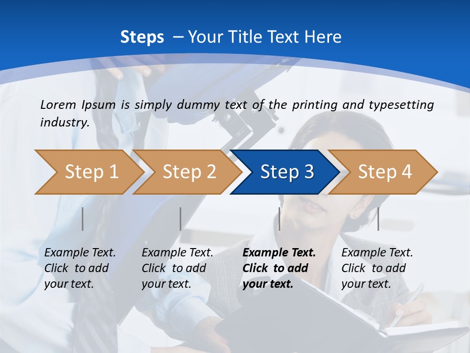 A Man Sitting In A Blue Chair Next To A Woman PowerPoint Template