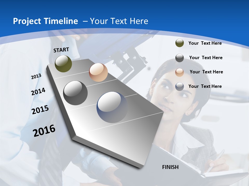 A Man Sitting In A Blue Chair Next To A Woman PowerPoint Template