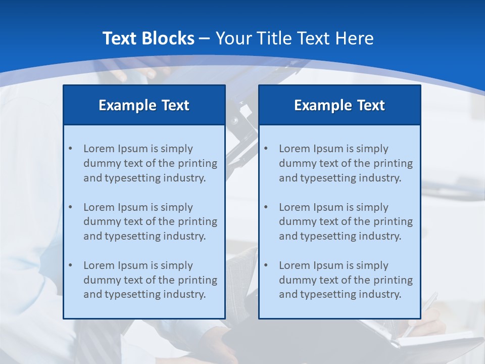 A Man Sitting In A Blue Chair Next To A Woman PowerPoint Template