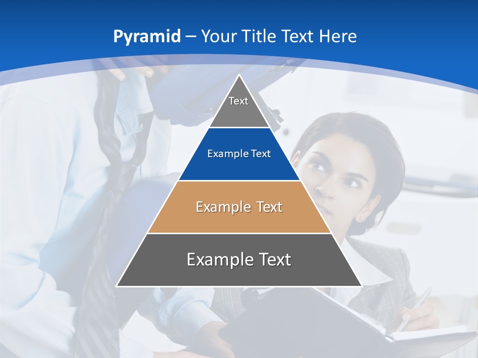 A Man Sitting In A Blue Chair Next To A Woman PowerPoint Template