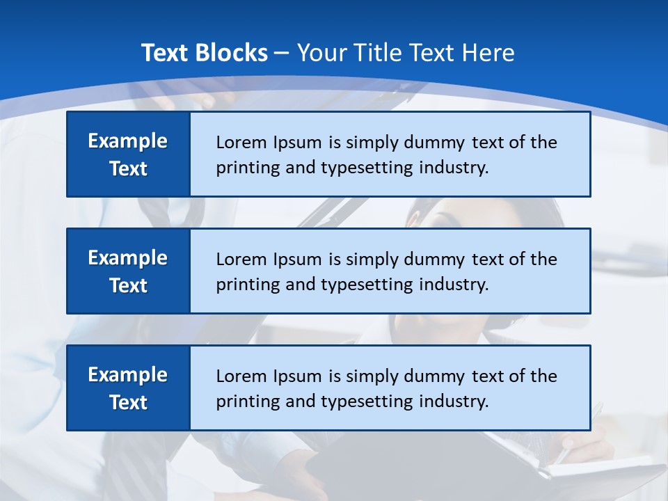 A Man Sitting In A Blue Chair Next To A Woman PowerPoint Template