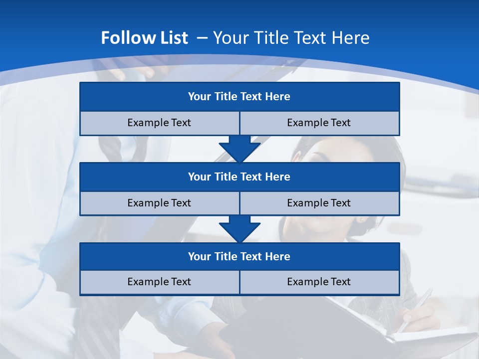 A Man Sitting In A Blue Chair Next To A Woman PowerPoint Template