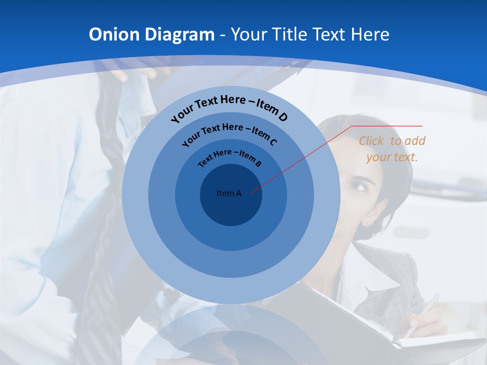 A Man Sitting In A Blue Chair Next To A Woman PowerPoint Template