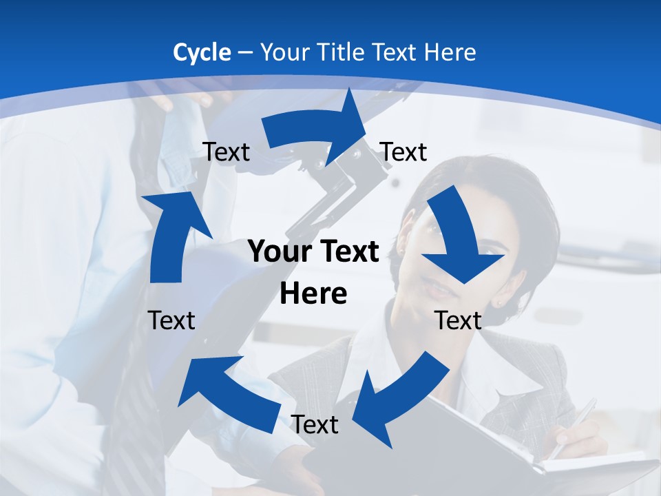 A Man Sitting In A Blue Chair Next To A Woman PowerPoint Template
