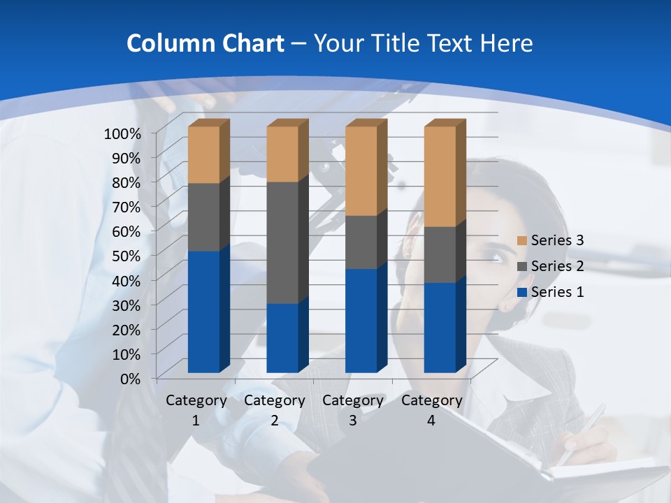 A Man Sitting In A Blue Chair Next To A Woman PowerPoint Template
