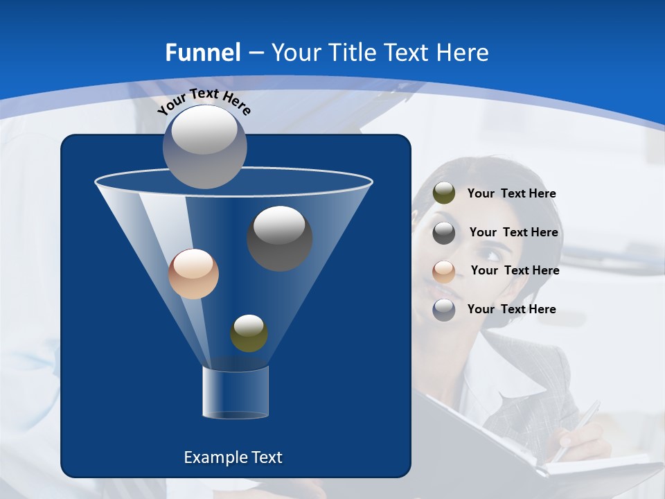 A Man Sitting In A Blue Chair Next To A Woman PowerPoint Template