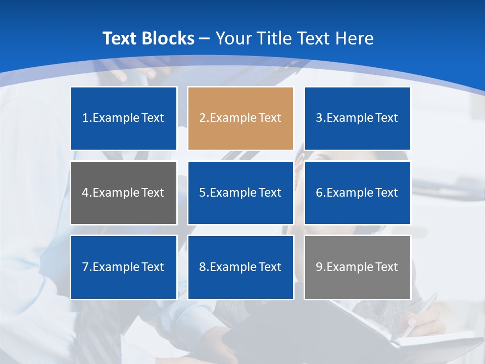 A Man Sitting In A Blue Chair Next To A Woman PowerPoint Template