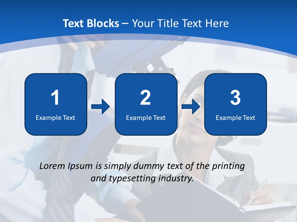 A Man Sitting In A Blue Chair Next To A Woman PowerPoint Template
