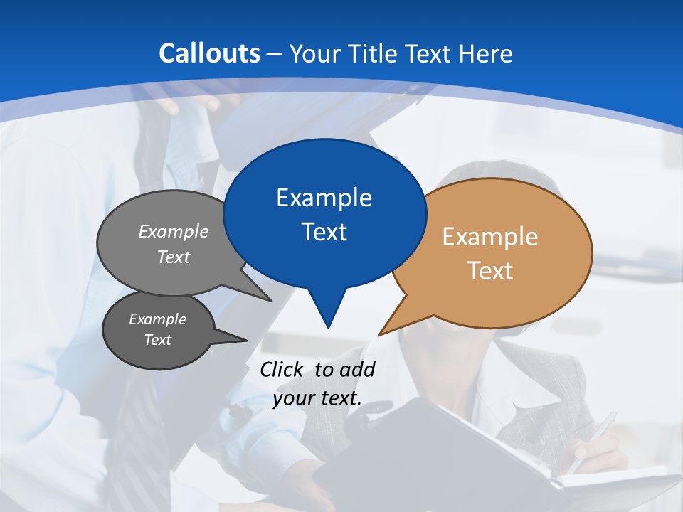 A Man Sitting In A Blue Chair Next To A Woman PowerPoint Template