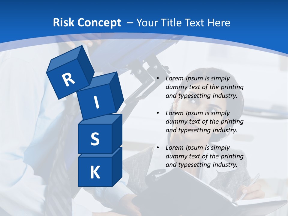 A Man Sitting In A Blue Chair Next To A Woman PowerPoint Template