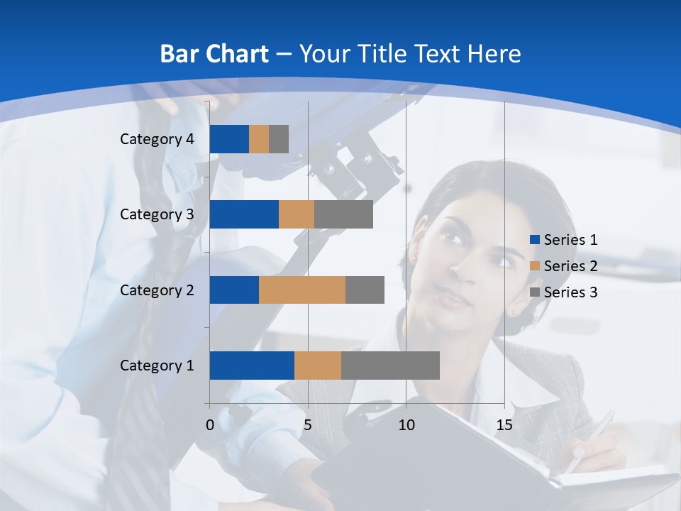 A Man Sitting In A Blue Chair Next To A Woman PowerPoint Template
