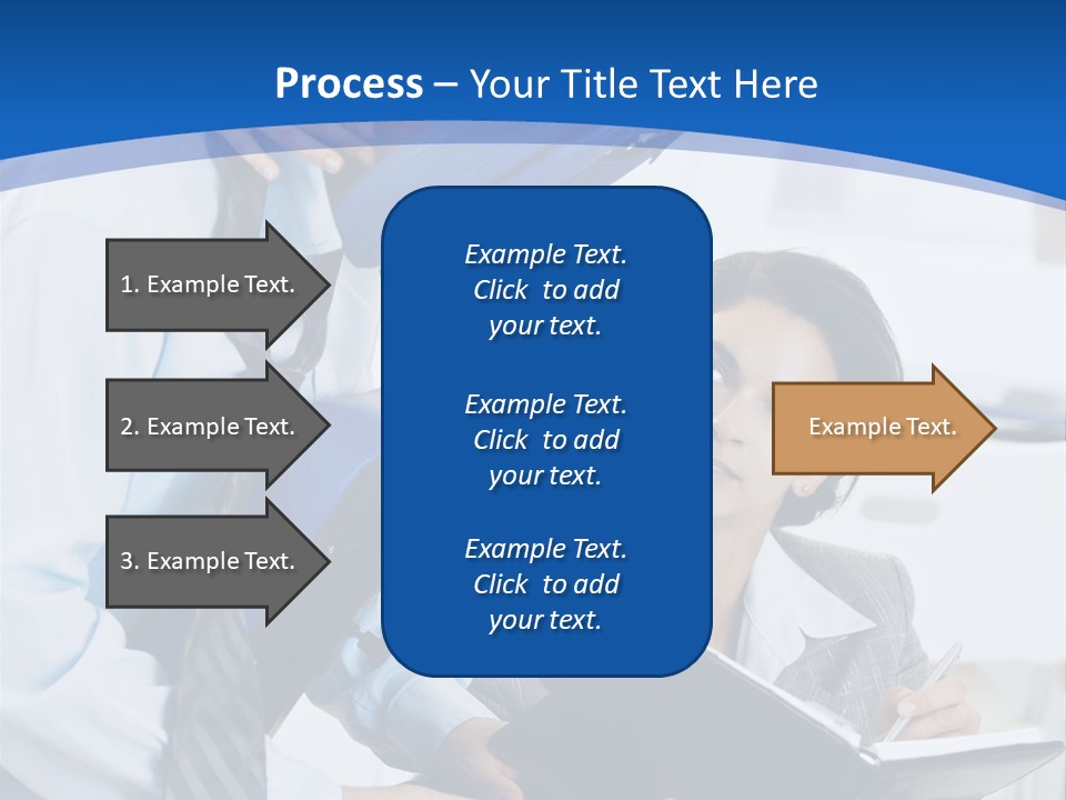 A Man Sitting In A Blue Chair Next To A Woman PowerPoint Template