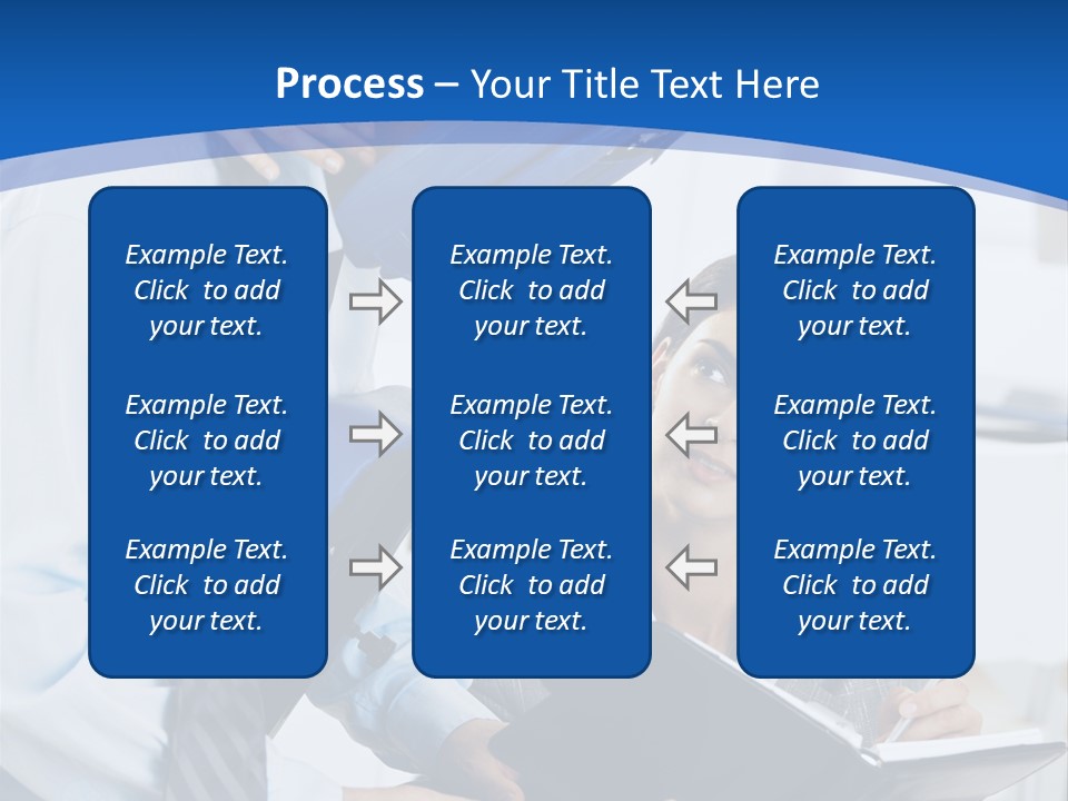 A Man Sitting In A Blue Chair Next To A Woman PowerPoint Template