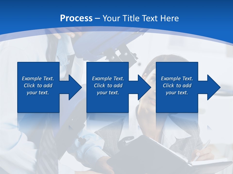 A Man Sitting In A Blue Chair Next To A Woman PowerPoint Template