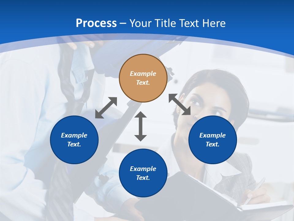A Man Sitting In A Blue Chair Next To A Woman PowerPoint Template