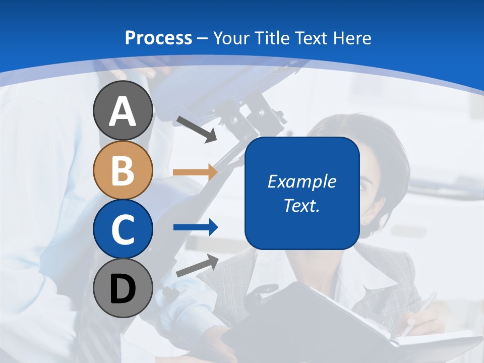 A Man Sitting In A Blue Chair Next To A Woman PowerPoint Template