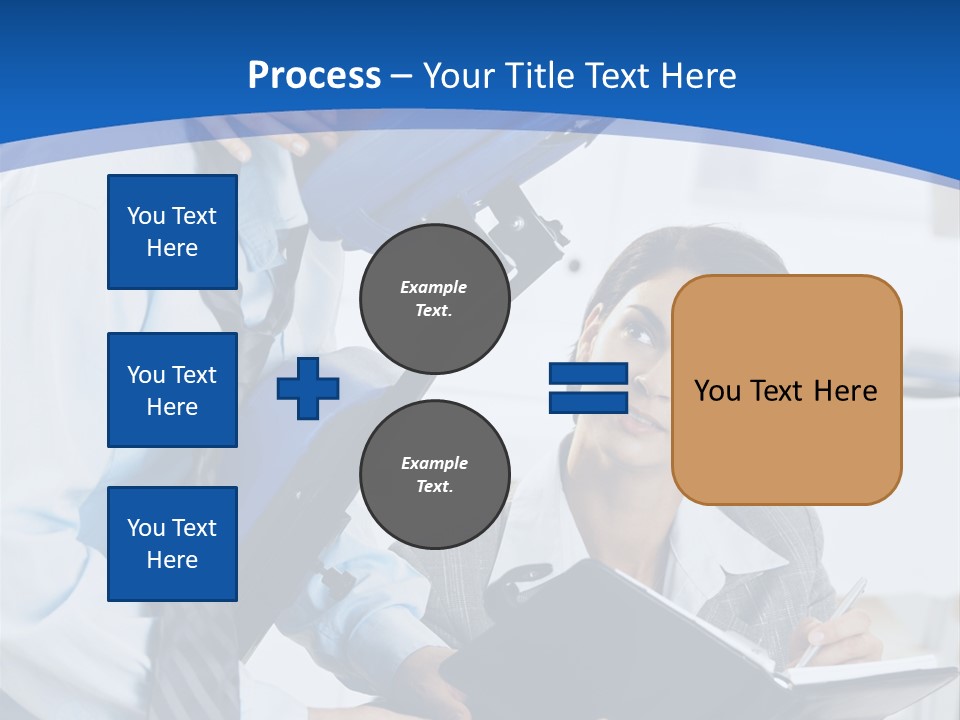 A Man Sitting In A Blue Chair Next To A Woman PowerPoint Template