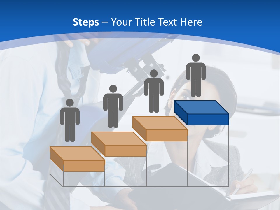 A Man Sitting In A Blue Chair Next To A Woman PowerPoint Template
