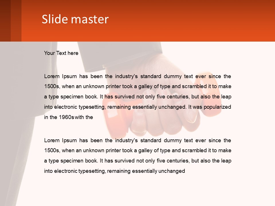 A Person Holding A Pair Of Orange Dumbs PowerPoint Template