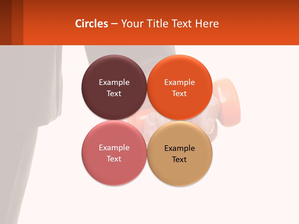 A Person Holding A Pair Of Orange Dumbs PowerPoint Template