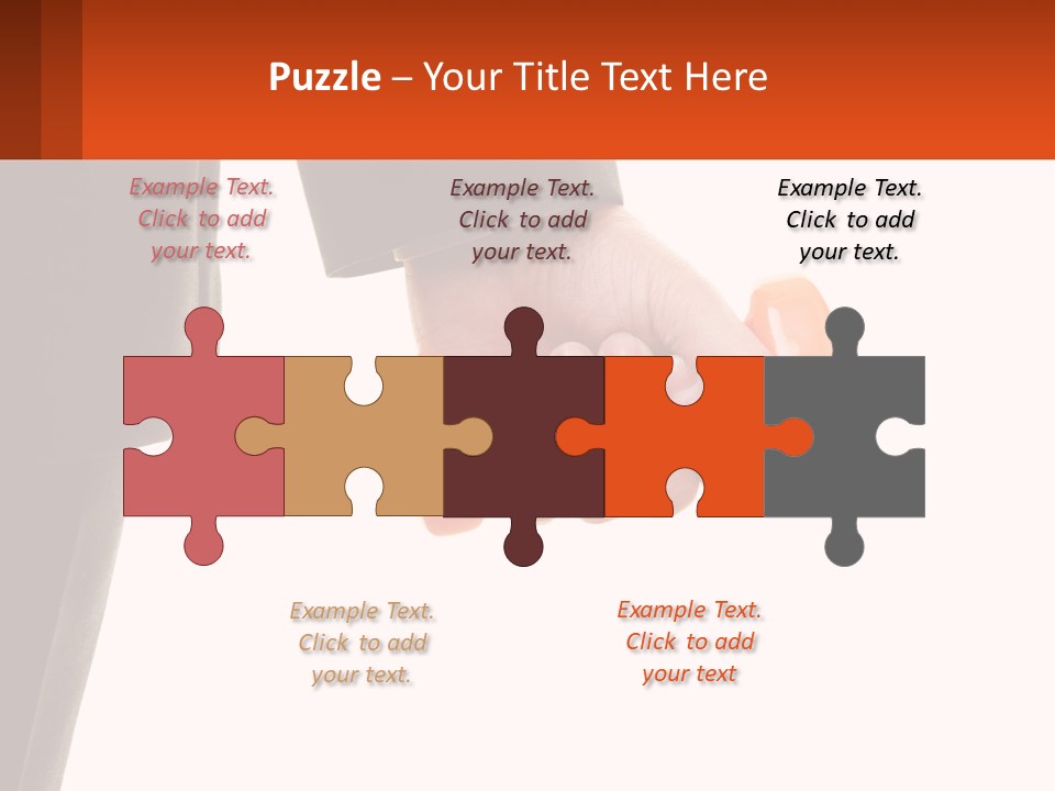 A Person Holding A Pair Of Orange Dumbs PowerPoint Template