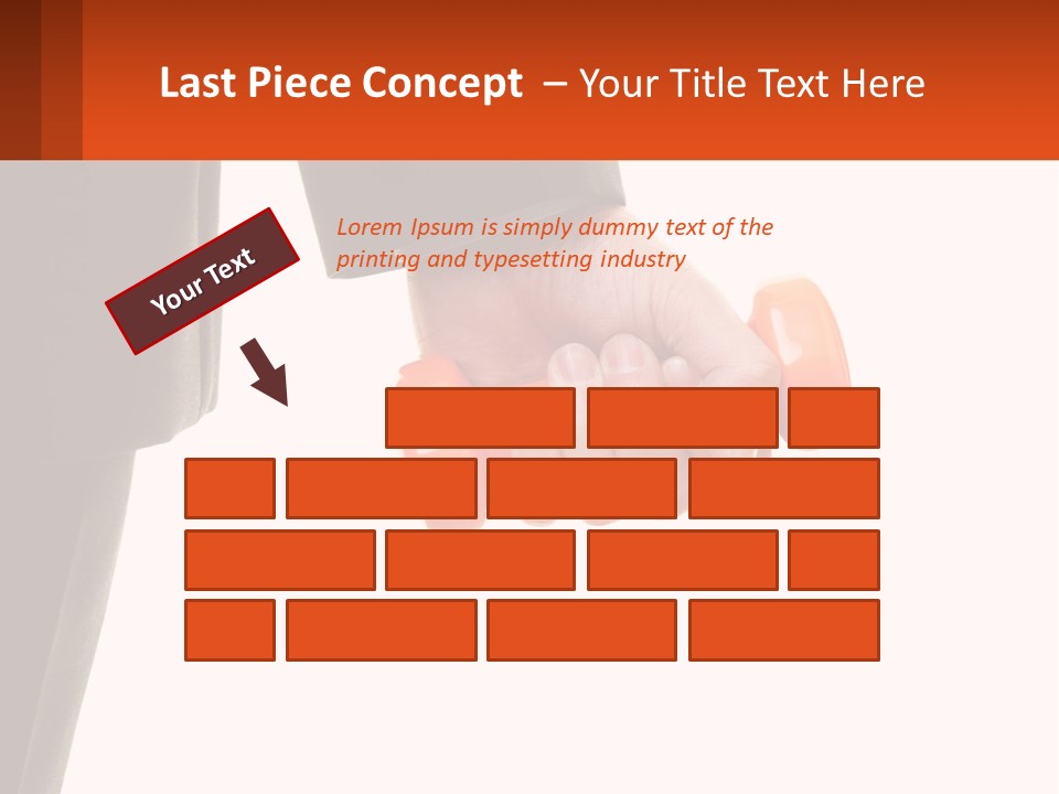 A Person Holding A Pair Of Orange Dumbs PowerPoint Template