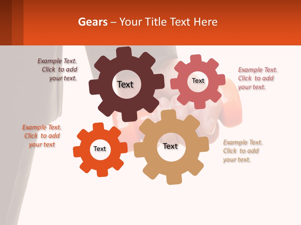 A Person Holding A Pair Of Orange Dumbs PowerPoint Template