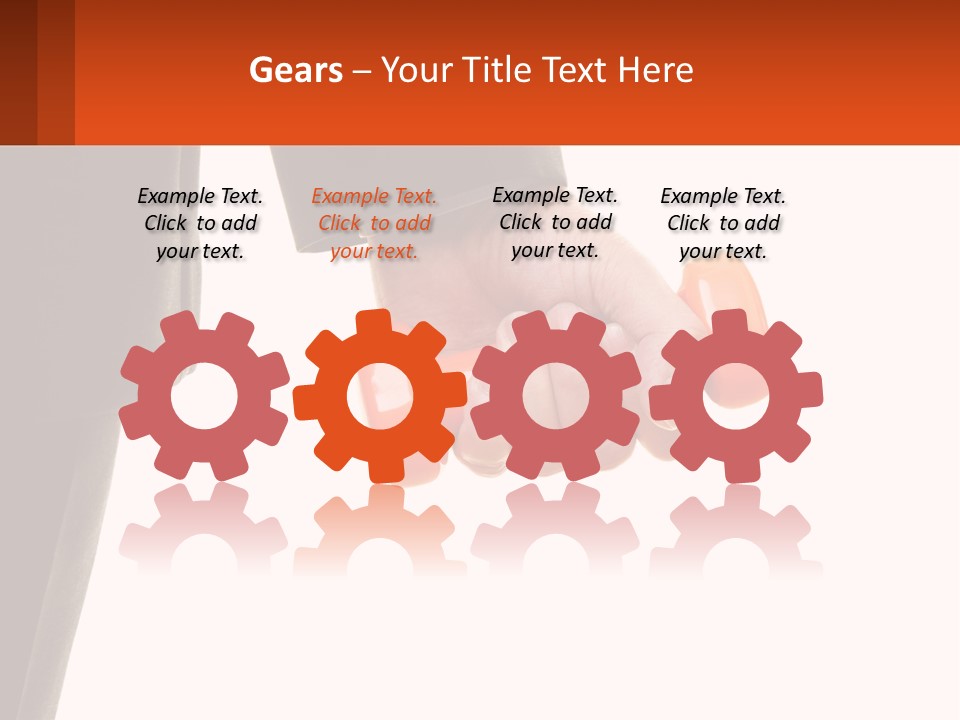 A Person Holding A Pair Of Orange Dumbs PowerPoint Template