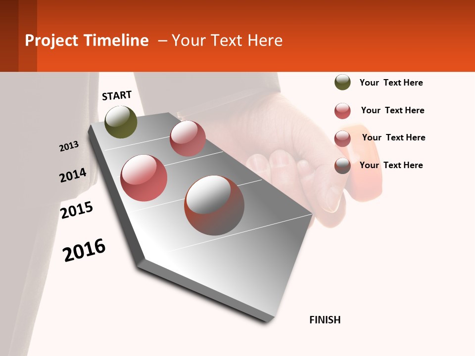 A Person Holding A Pair Of Orange Dumbs PowerPoint Template