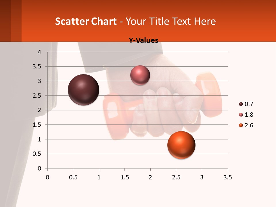 A Person Holding A Pair Of Orange Dumbs PowerPoint Template