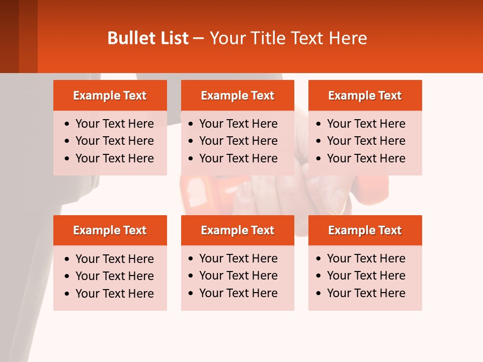 A Person Holding A Pair Of Orange Dumbs PowerPoint Template