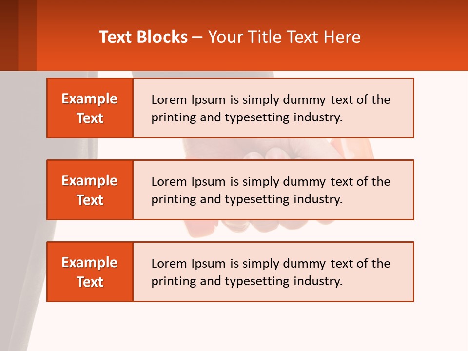 A Person Holding A Pair Of Orange Dumbs PowerPoint Template