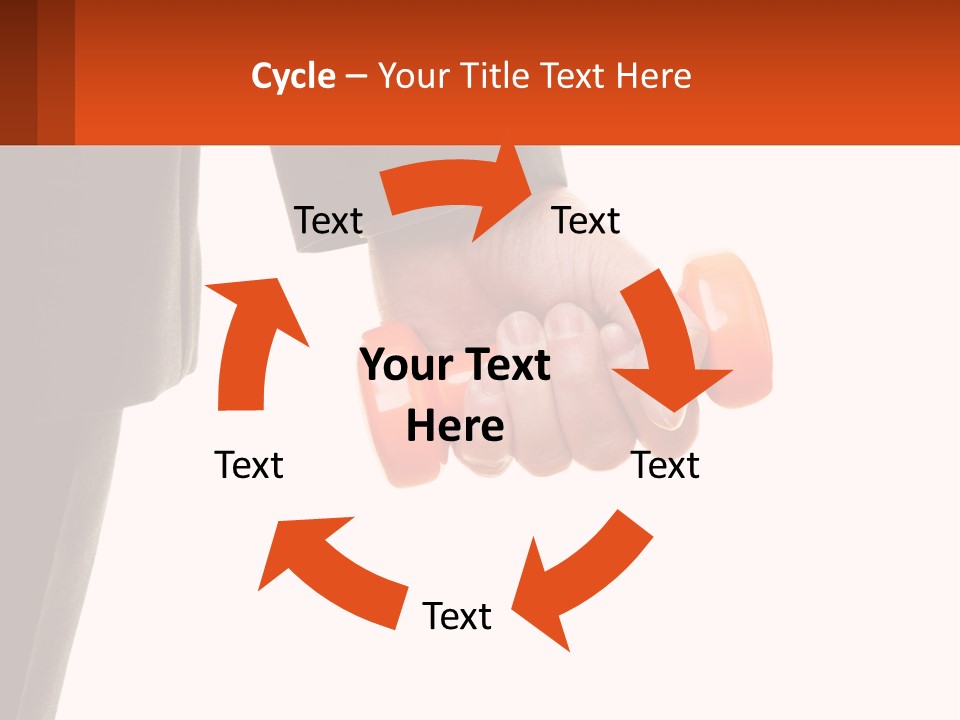 A Person Holding A Pair Of Orange Dumbs PowerPoint Template