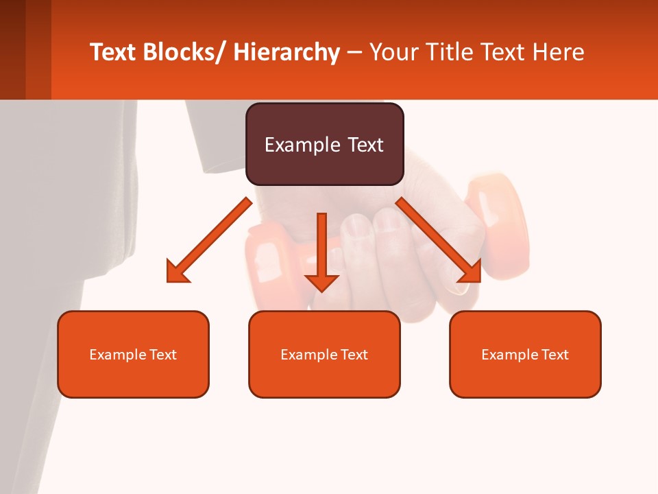 A Person Holding A Pair Of Orange Dumbs PowerPoint Template