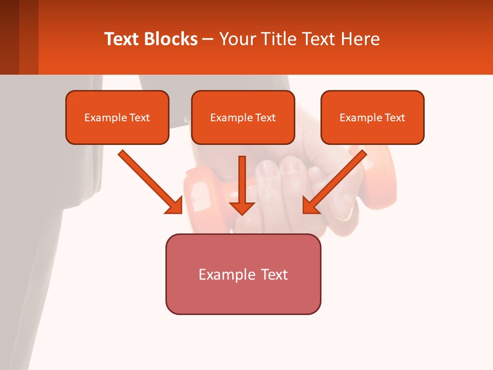 A Person Holding A Pair Of Orange Dumbs PowerPoint Template