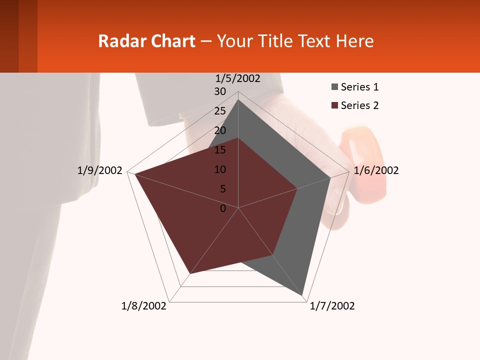 A Person Holding A Pair Of Orange Dumbs PowerPoint Template