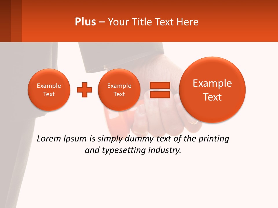 A Person Holding A Pair Of Orange Dumbs PowerPoint Template