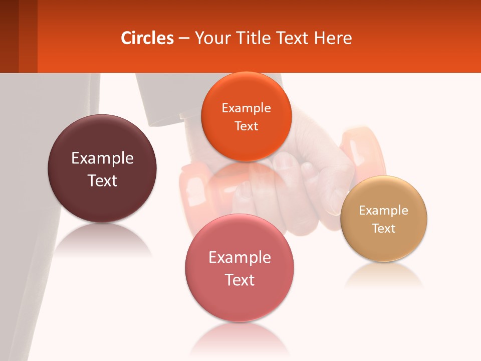 A Person Holding A Pair Of Orange Dumbs PowerPoint Template