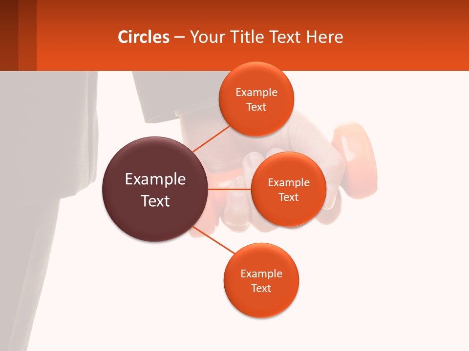 A Person Holding A Pair Of Orange Dumbs PowerPoint Template