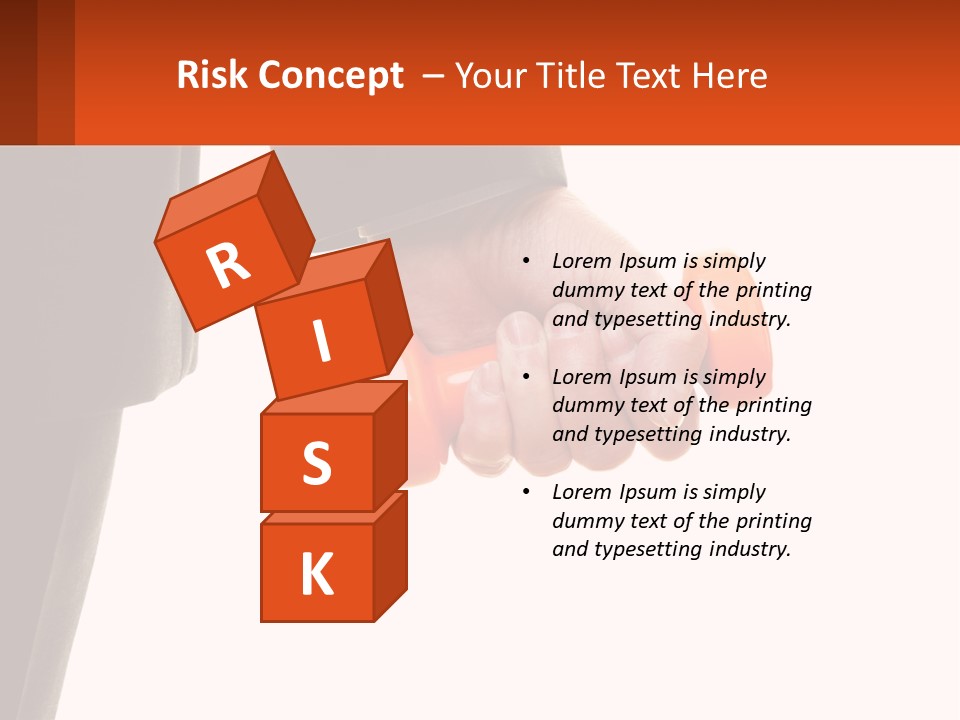 A Person Holding A Pair Of Orange Dumbs PowerPoint Template